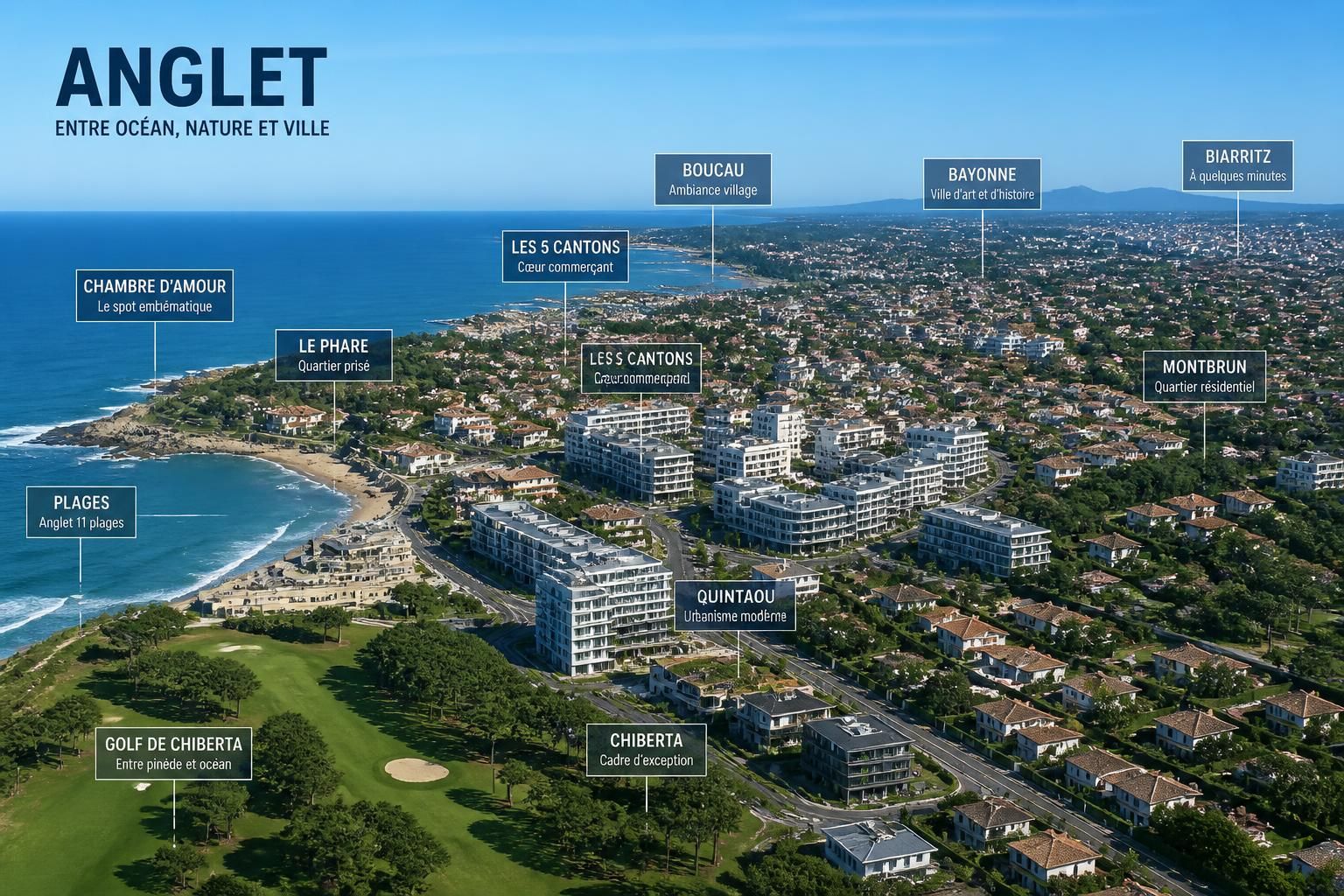 découvrez quels quartiers d'anglet privilégier en 2026 pour un cadre de vie idéal, et ceux à éviter pour bien préparer votre projet immobilier.
